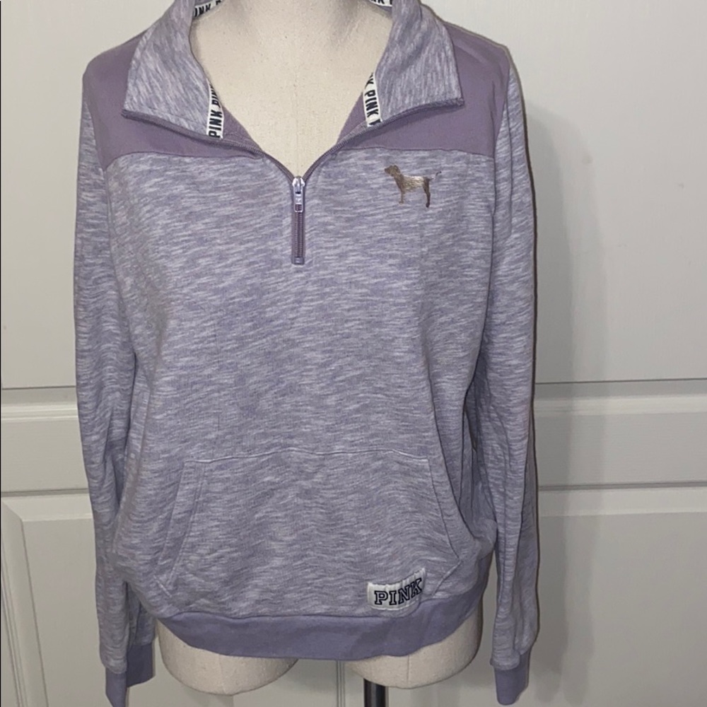 PINK quarter zip crew